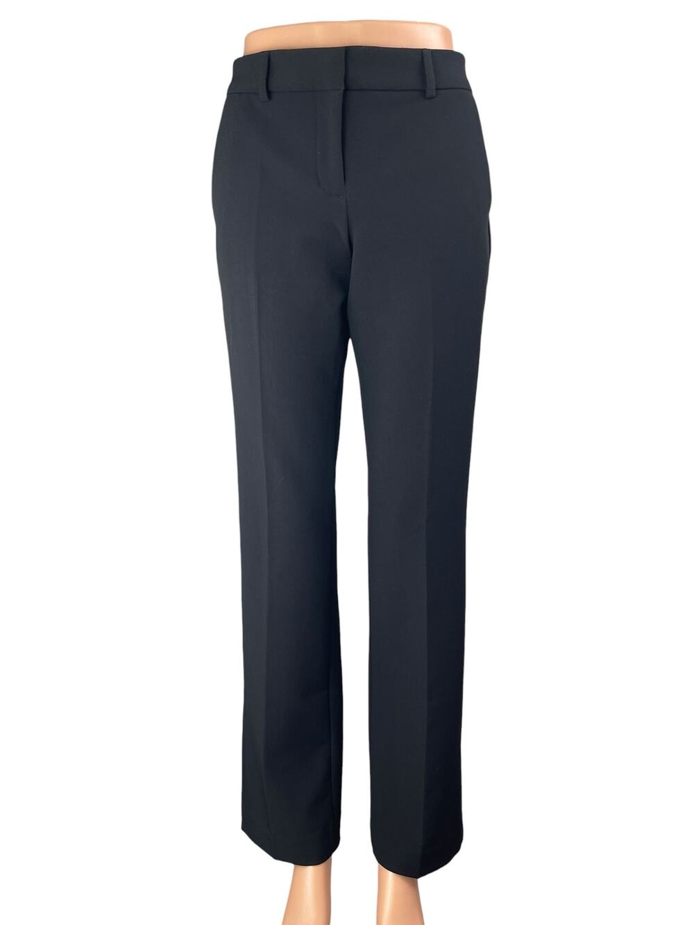 Express Editor Boot Women's Black Low Rise Straight Trouser Dress Pants Size 2R